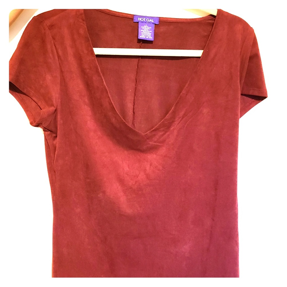 Super comfortable! Super cute burgundy dress!